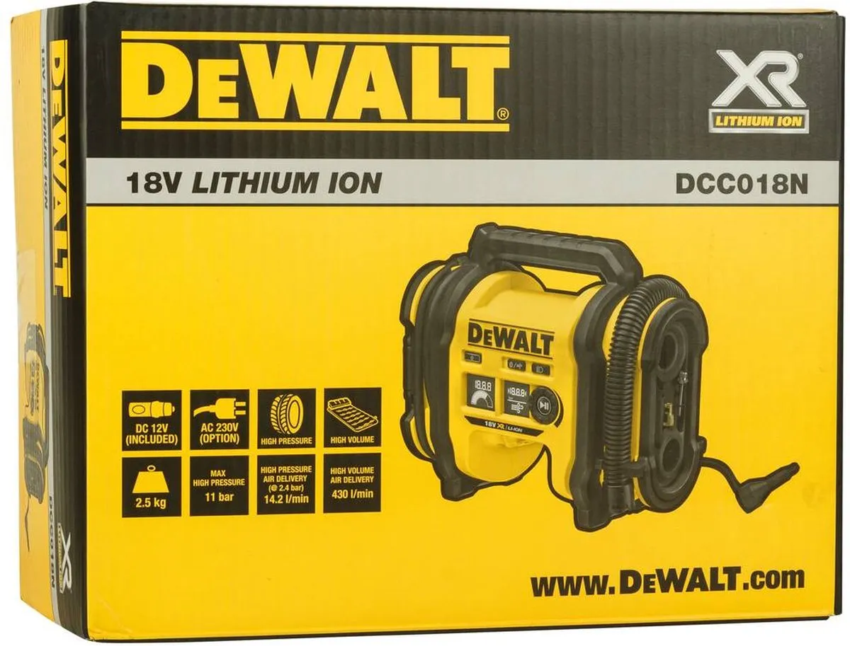 DeWalt DCC018N Luchtpomp 18V - 11 bar - afbeelding 6 van 6