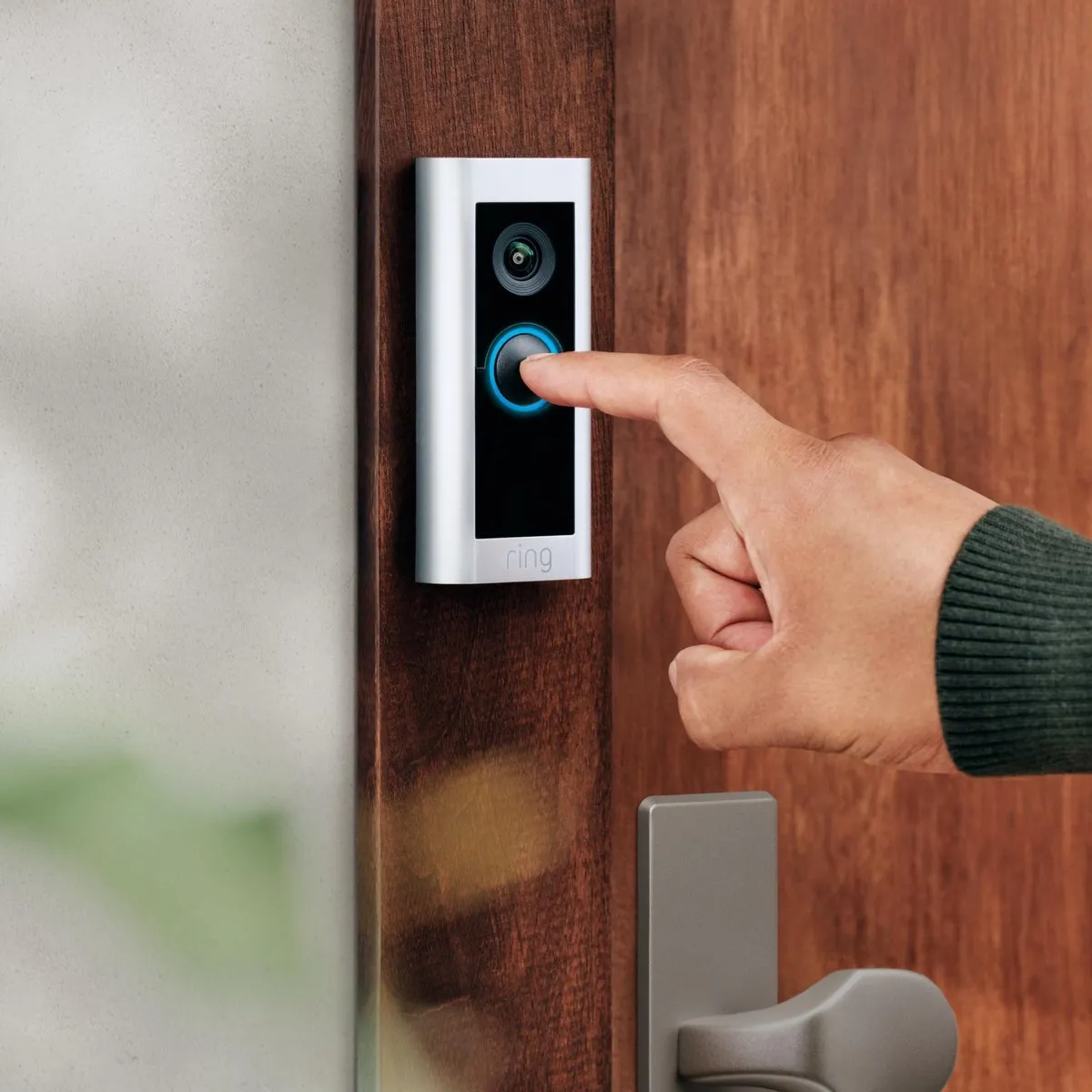 Ring Video Doorbell Pro 2 - Bedraad - 1536p HD+ - Nikkel-Satijn