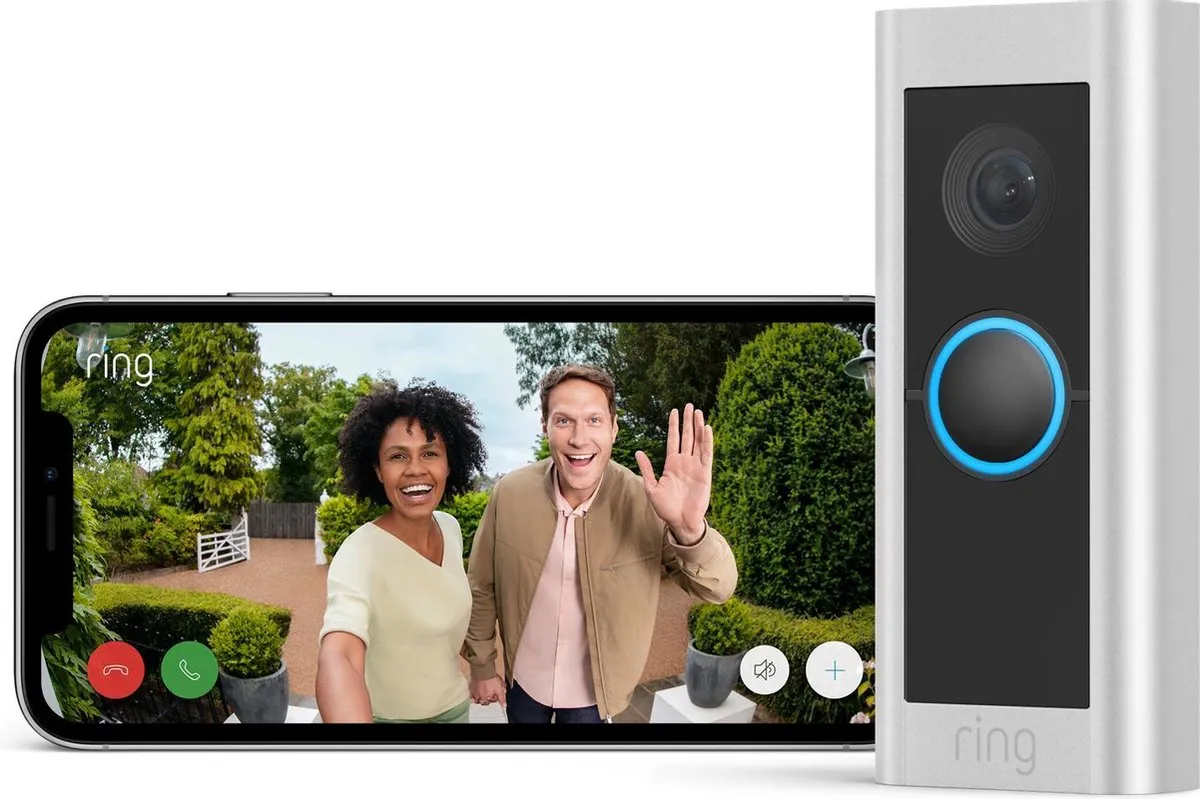 Ring Video Doorbell Pro 2 - Bedraad - 1536p HD+ - Nikkel-Satijn