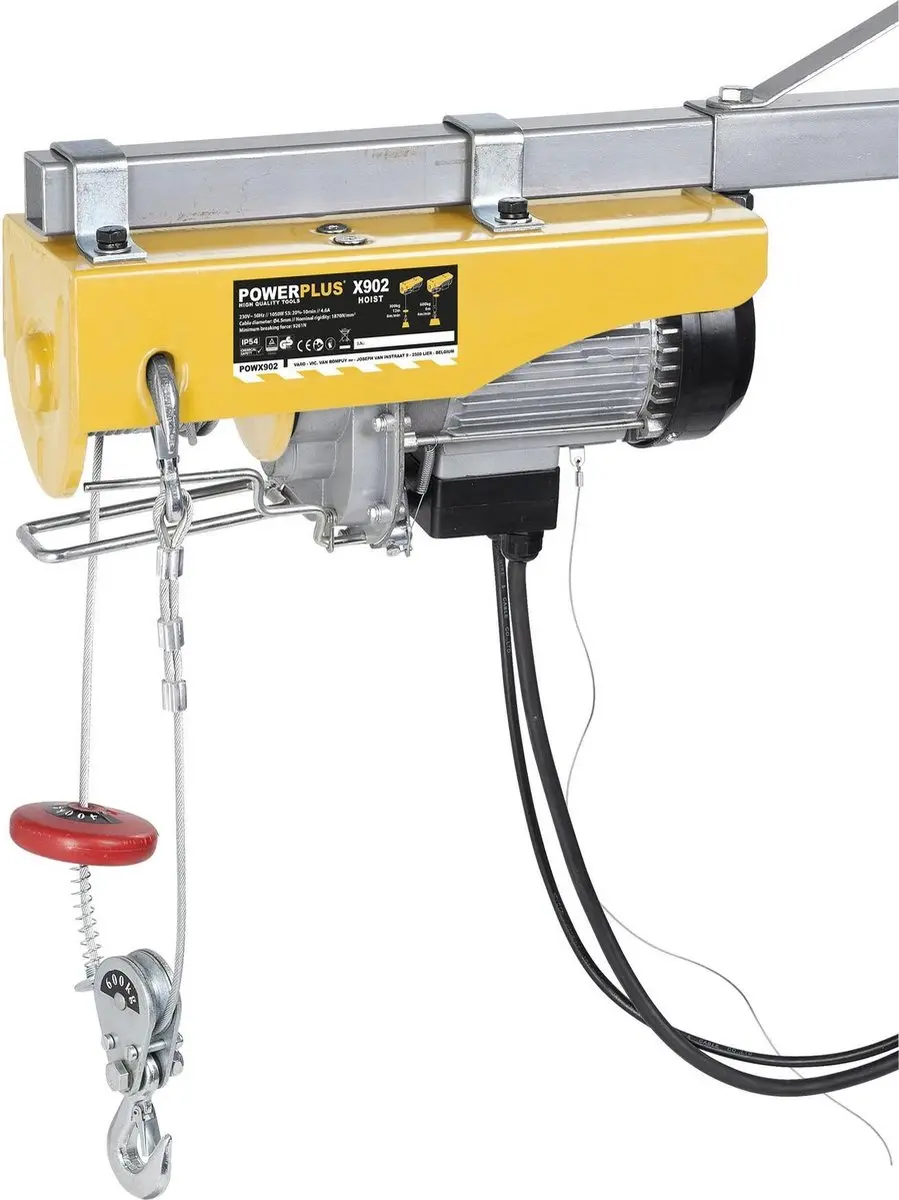 Powerplus POWX902 Elektrische Kabeltakel 1050W - 600kg - 12m - afbeelding 6 van 6