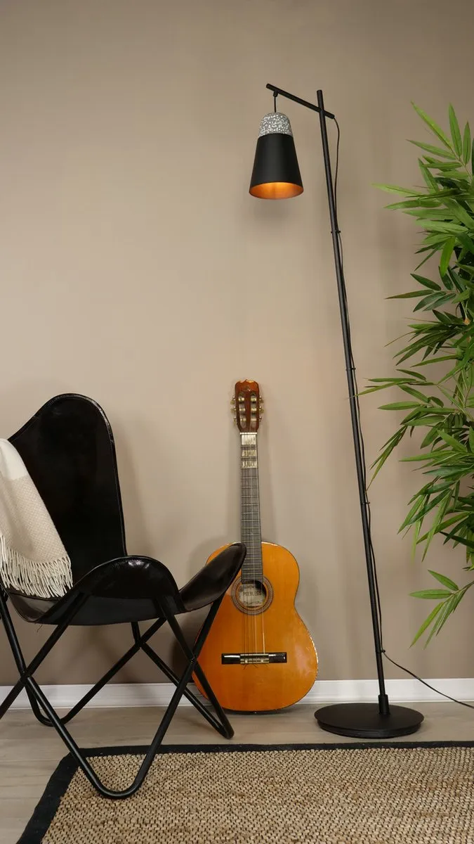 Eglo Canterras Vloerlamp 178,5cm - Zwart/Grijs/Wit