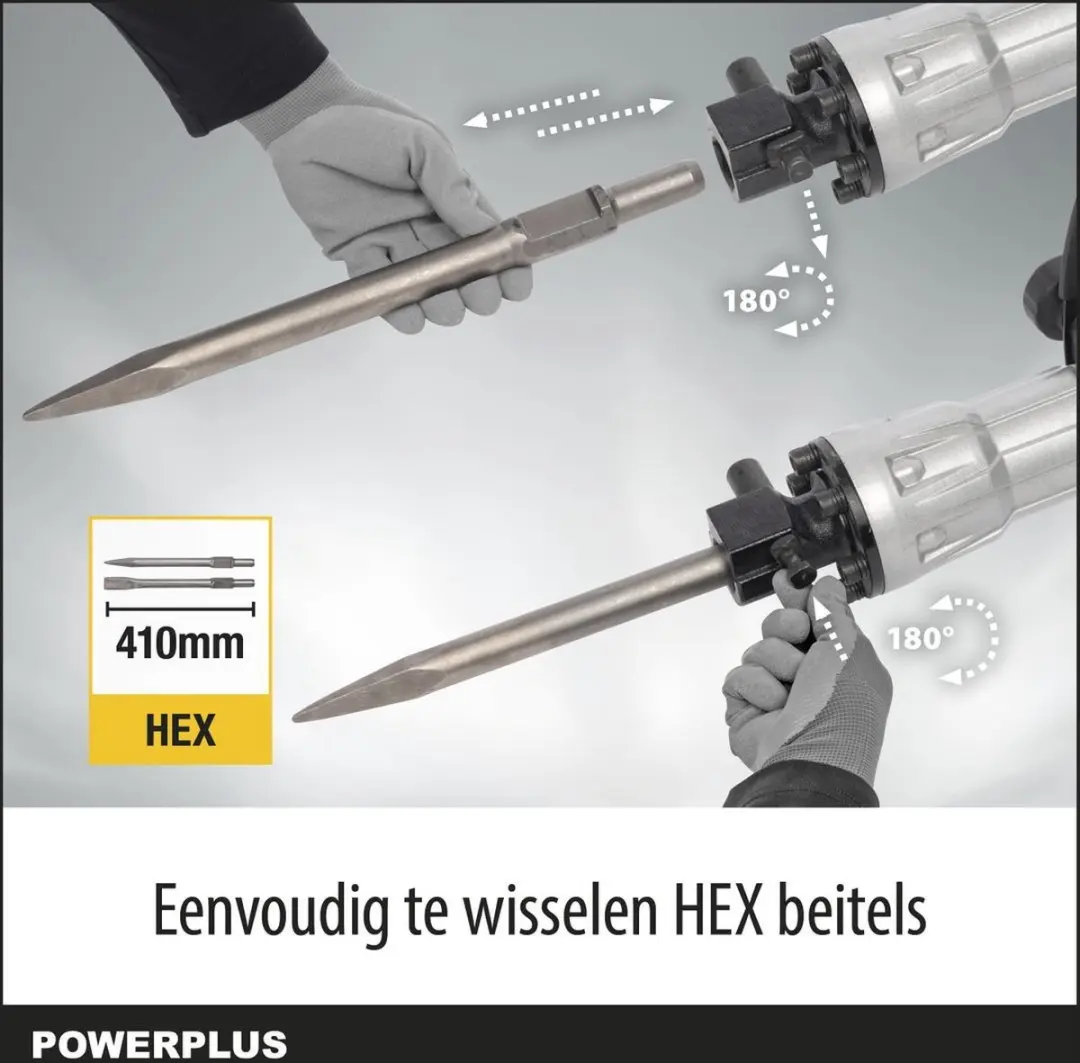 Powerplus POWX11861 Breekhamer 1700W - 60 Joule SDS Hex