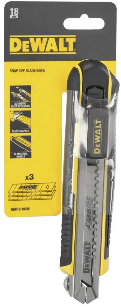 DeWalt DWHT0-10249 Afbreekmes 18mm - 3 Mesjes