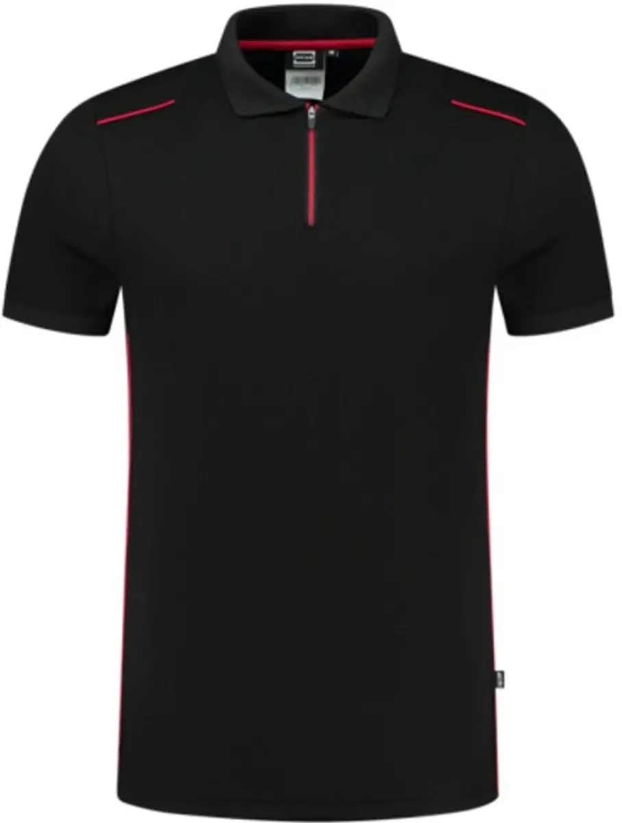 Tricorp Casual 202703 Poloshirt - Zwart/Rood - S