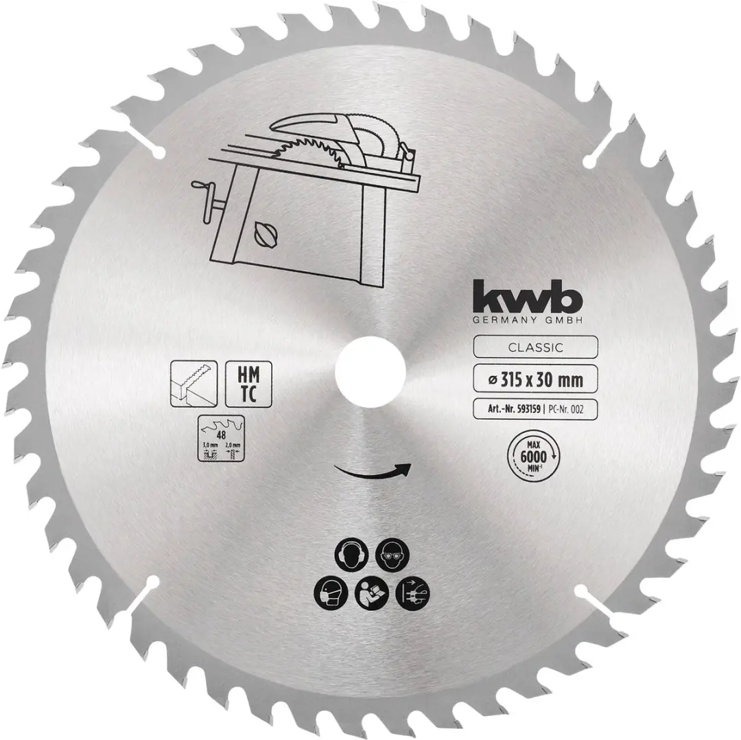 KWB Constructie Cirkelzaagblad 315mm Z-48 Tanden - 30mm As