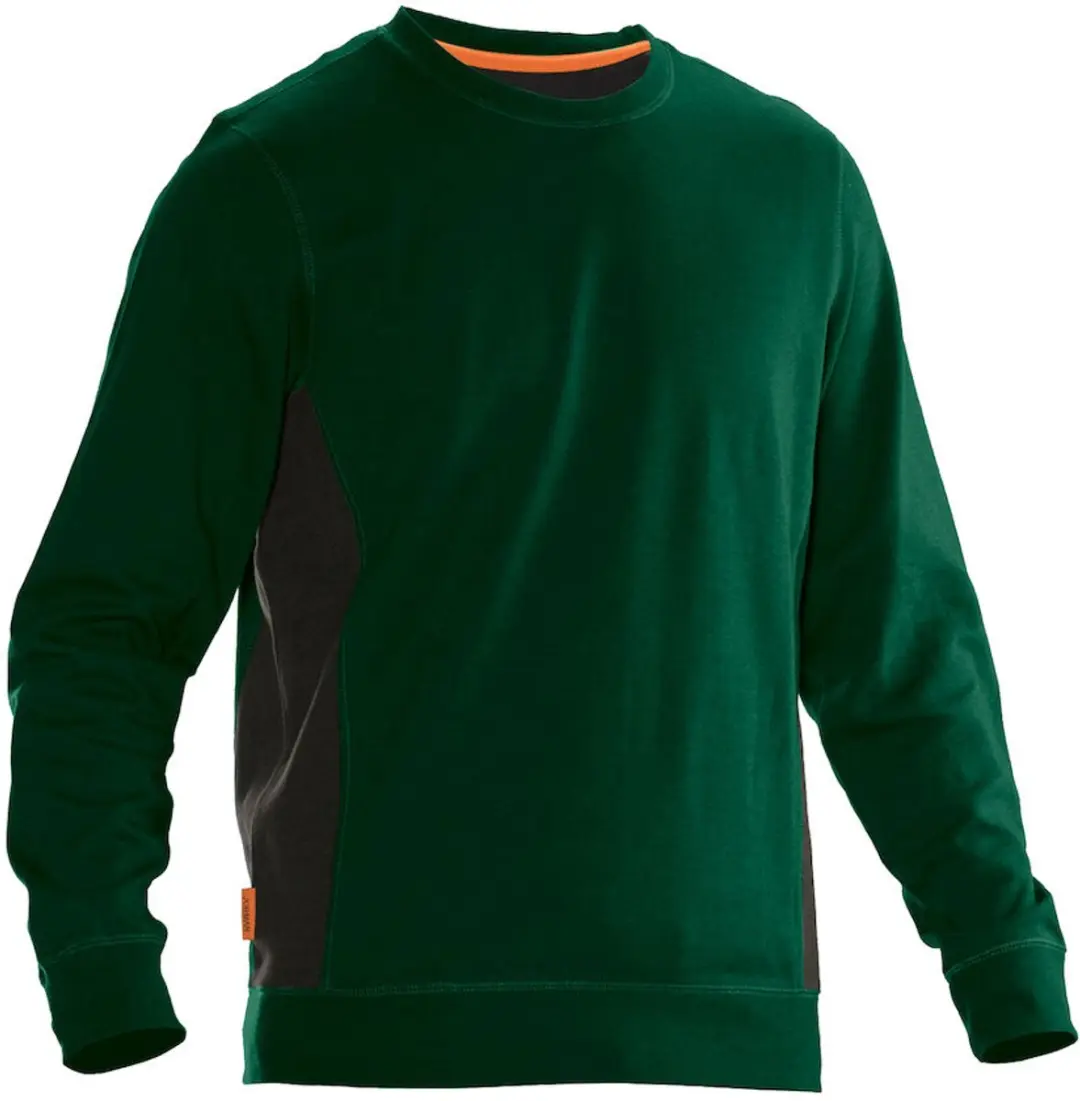 Jobman 5402 Roundneck Sweatshirt 65540220 - Bosgroen/Zwart 4XL