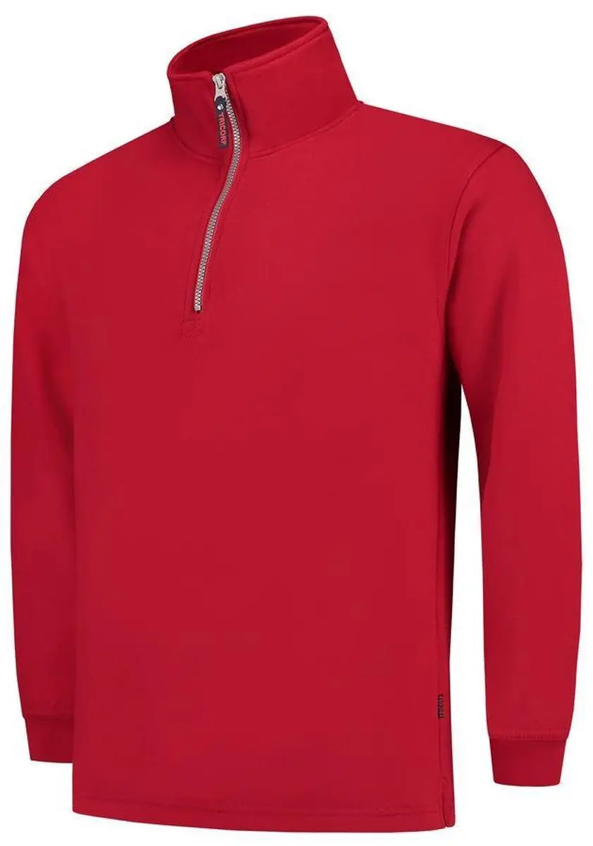 Tricorp Sweater Ritskraag Rood - Maat M