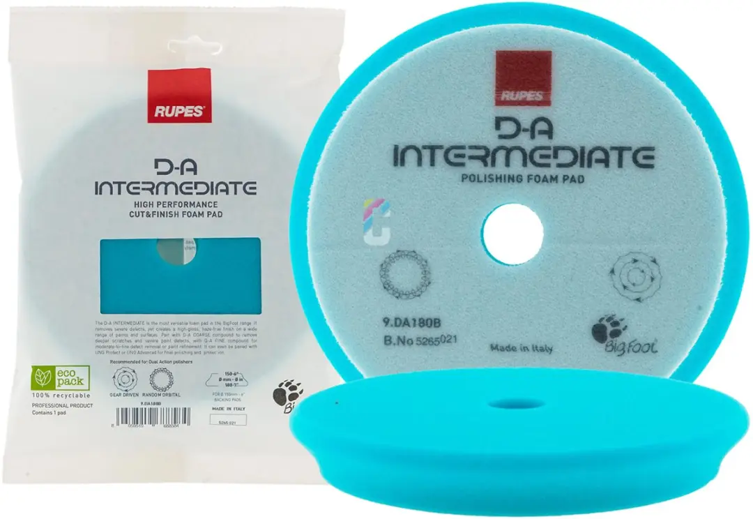 Rupes D-A Intermediate Polijstschijf 150mm - Schuim - Blauw