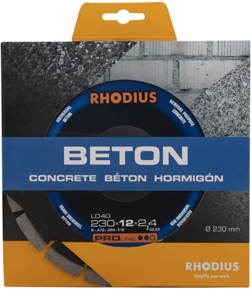 Rhodius PROline LD40 Diamantdoorslijpschijf Ø230mm Metaal