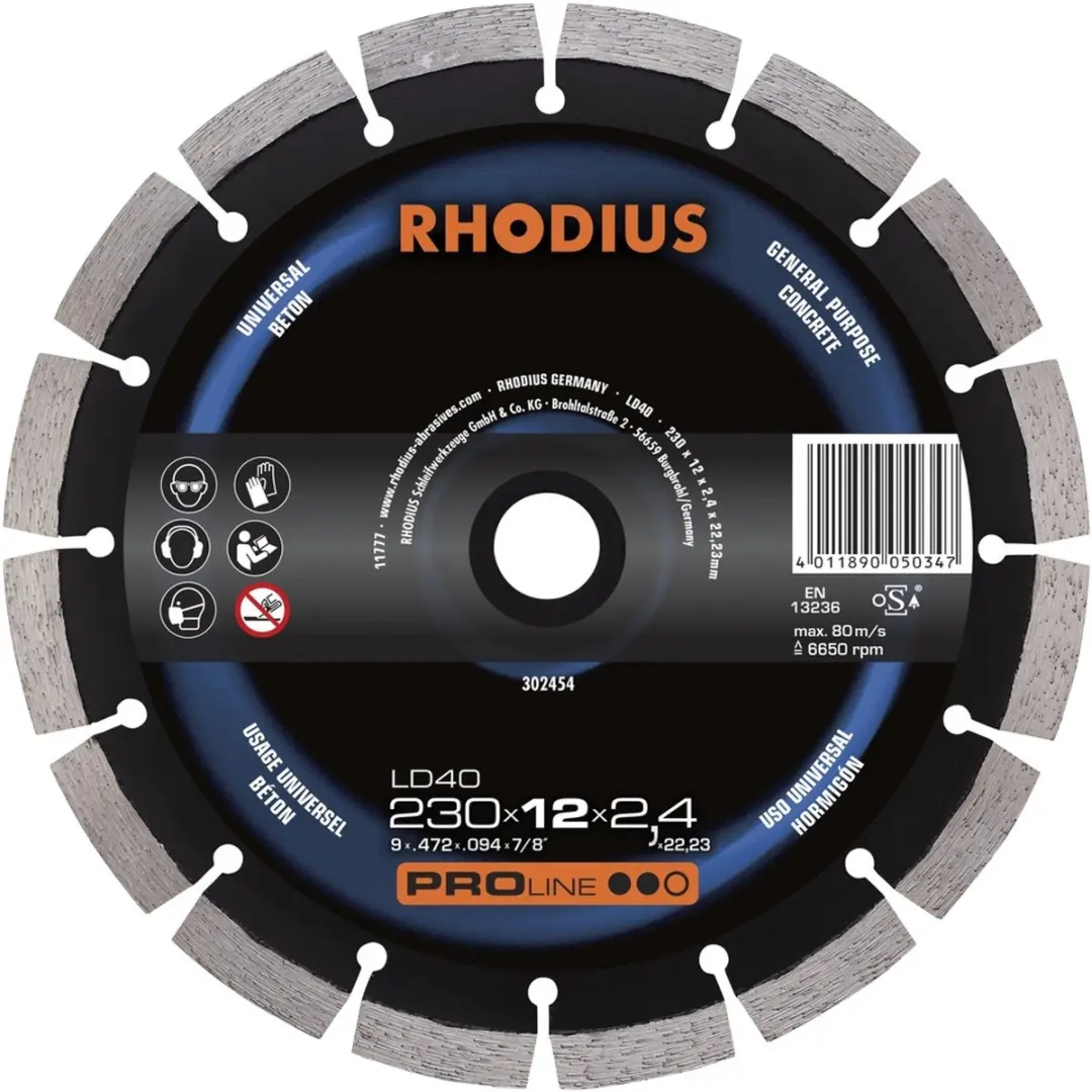 Rhodius PROline LD40 Diamantdoorslijpschijf Ø230mm Metaal