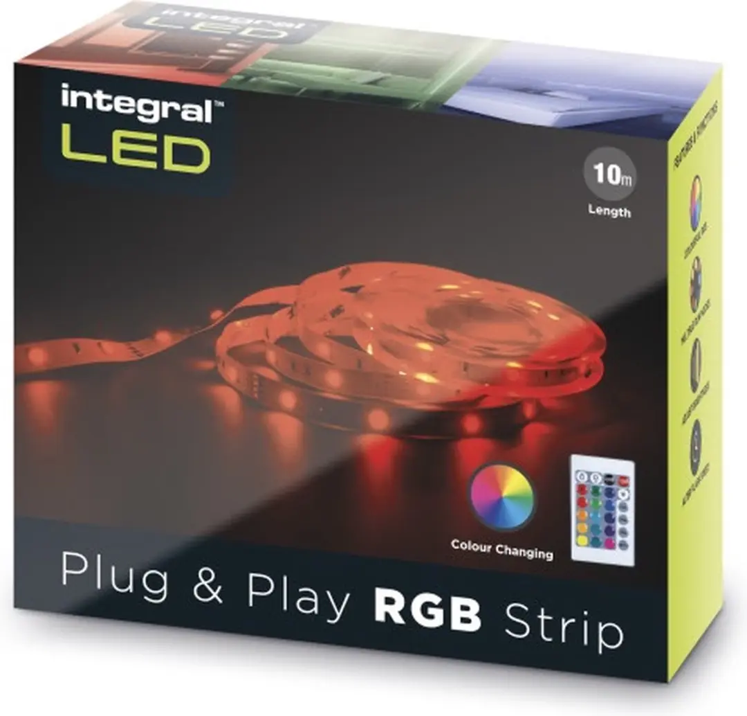 Integral Plug&Play RGB LEDstrip IP20 2x5m
