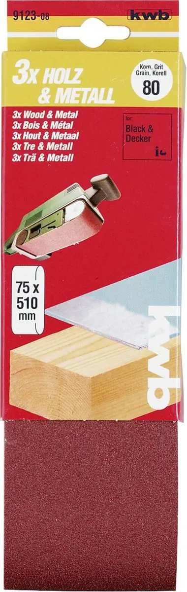 KWB Schuurband 75x510mm Korrel 40 - 3 Stuks