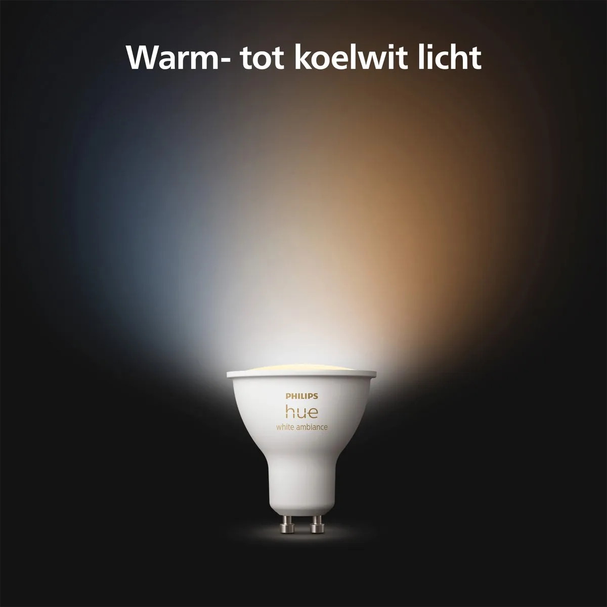 Philips Hue Spot GU10 Mat - 4,2W Warm Wit