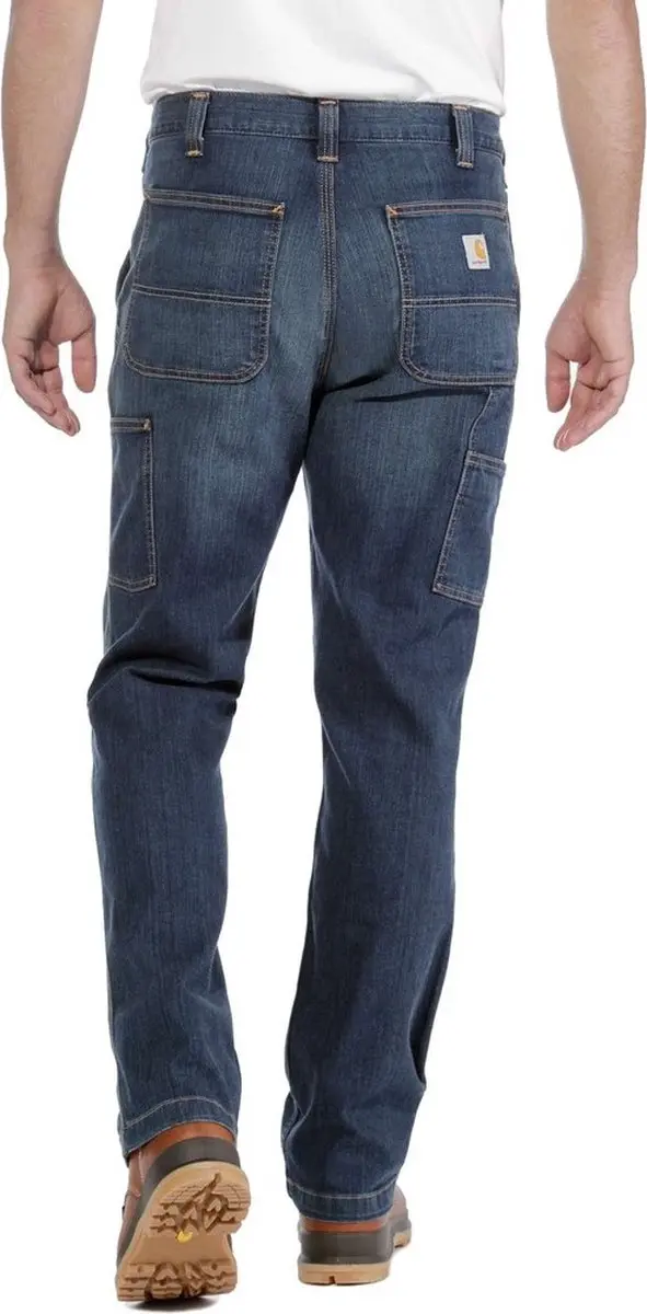 Carhartt Rugged Flex Relaxed Fit 5 Pocket Jean L Navy