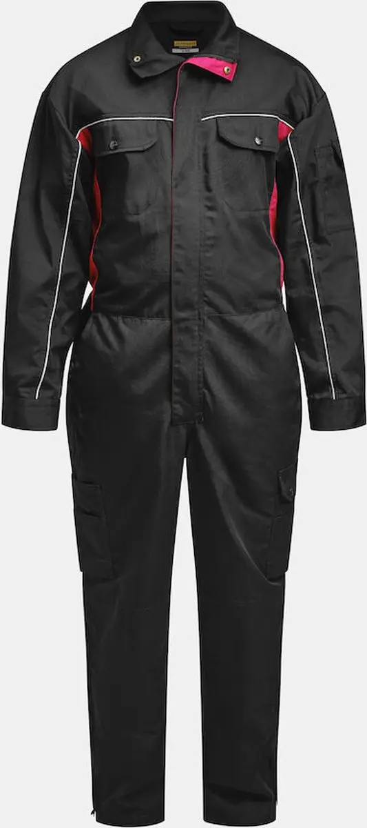 Jobman 4327 Service Overalls C60 - Zwart/Rood