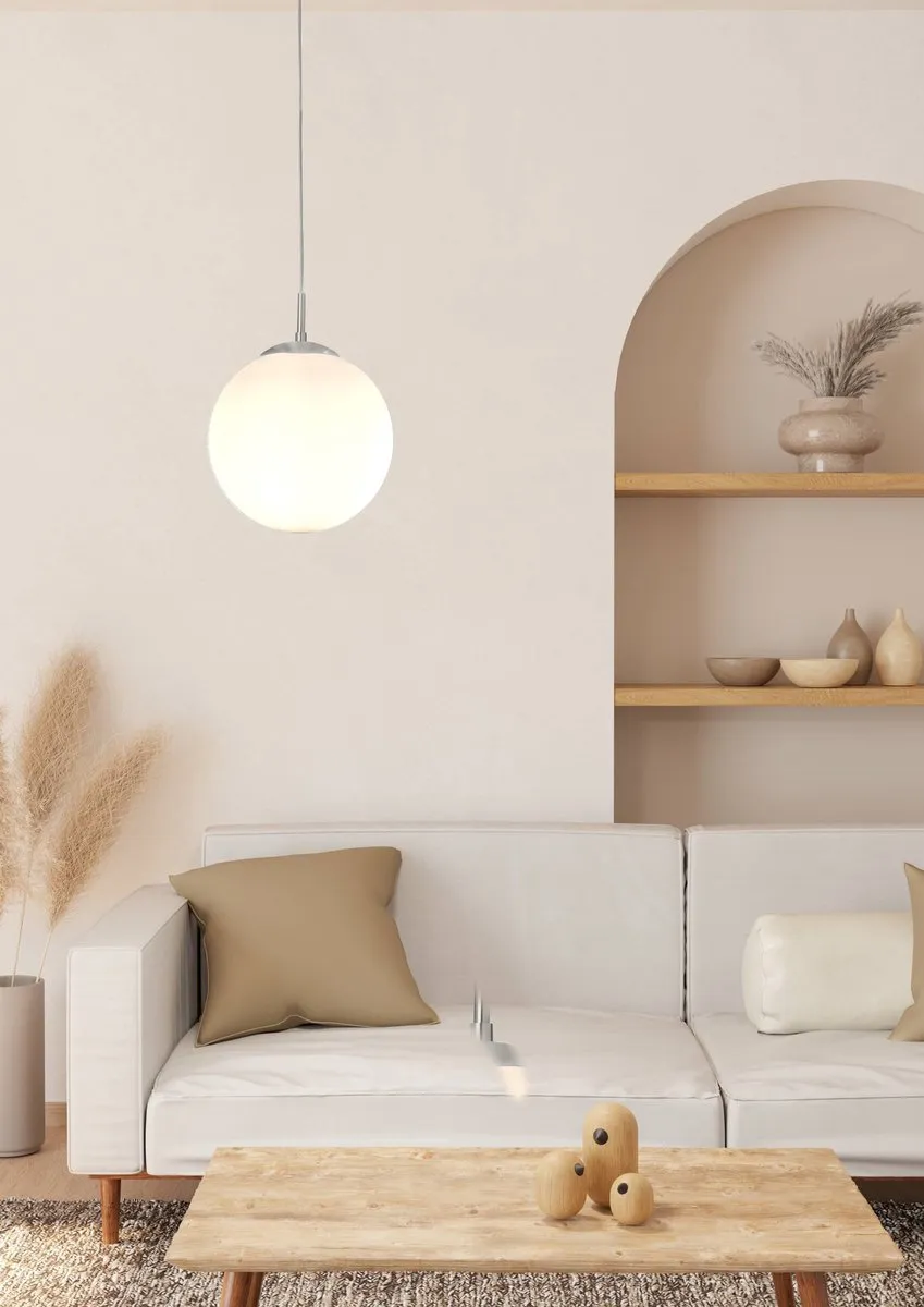 Eglo Rondo Hanglamp E27 - 30cm - Grijs/Wit - afbeelding 6 van 6