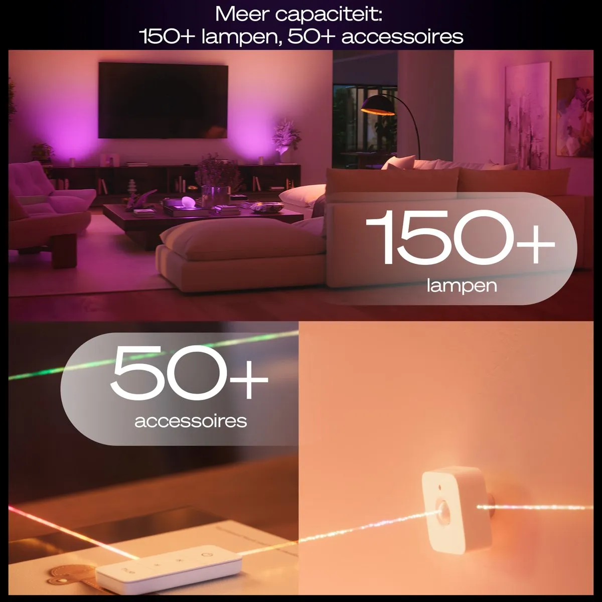 Philips Hue Bridge Pro - 150 Lichtpunten - Zwart