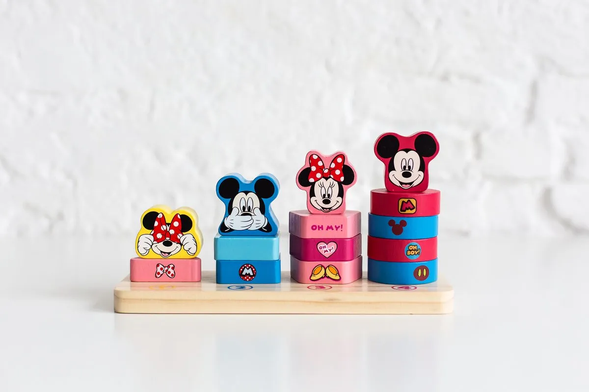 Disney Houten Tel- en Stapelspel TY022 - Multicolor