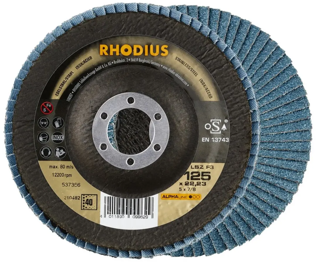 Rhodius LSZ F 3 Serrated Washer 125x22.23mm - 10 Stuks