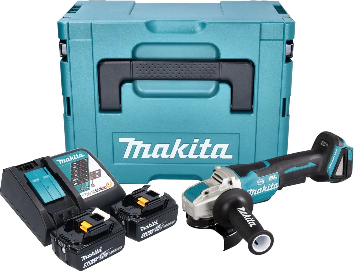 Makita DGA520 RTJX1 Haakse Slijper 18V 125mm X-LOCK