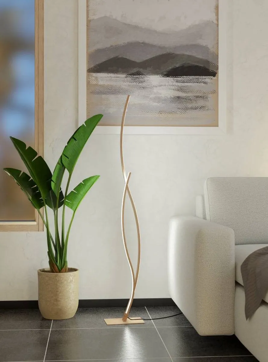 Eglo Grisolia Vloerlamp 129cm - Bruin/Wit