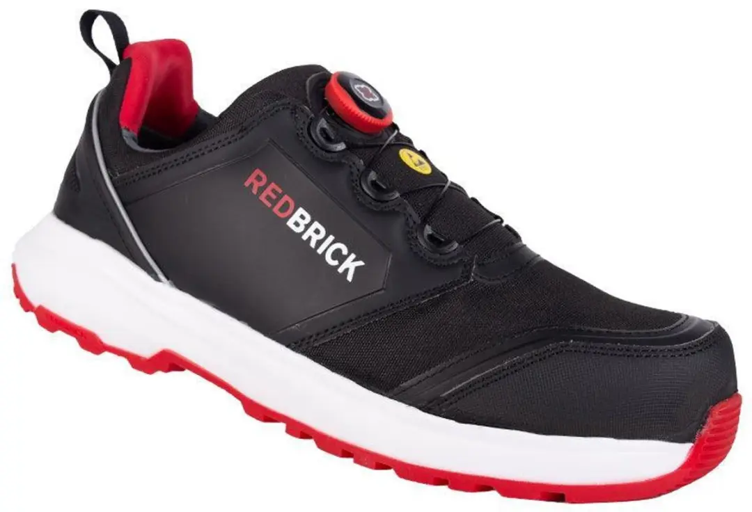 Redbrick Pulse Speed Lace Laag S3 32325 - Werkschoenen 48 - Zwart/Rood