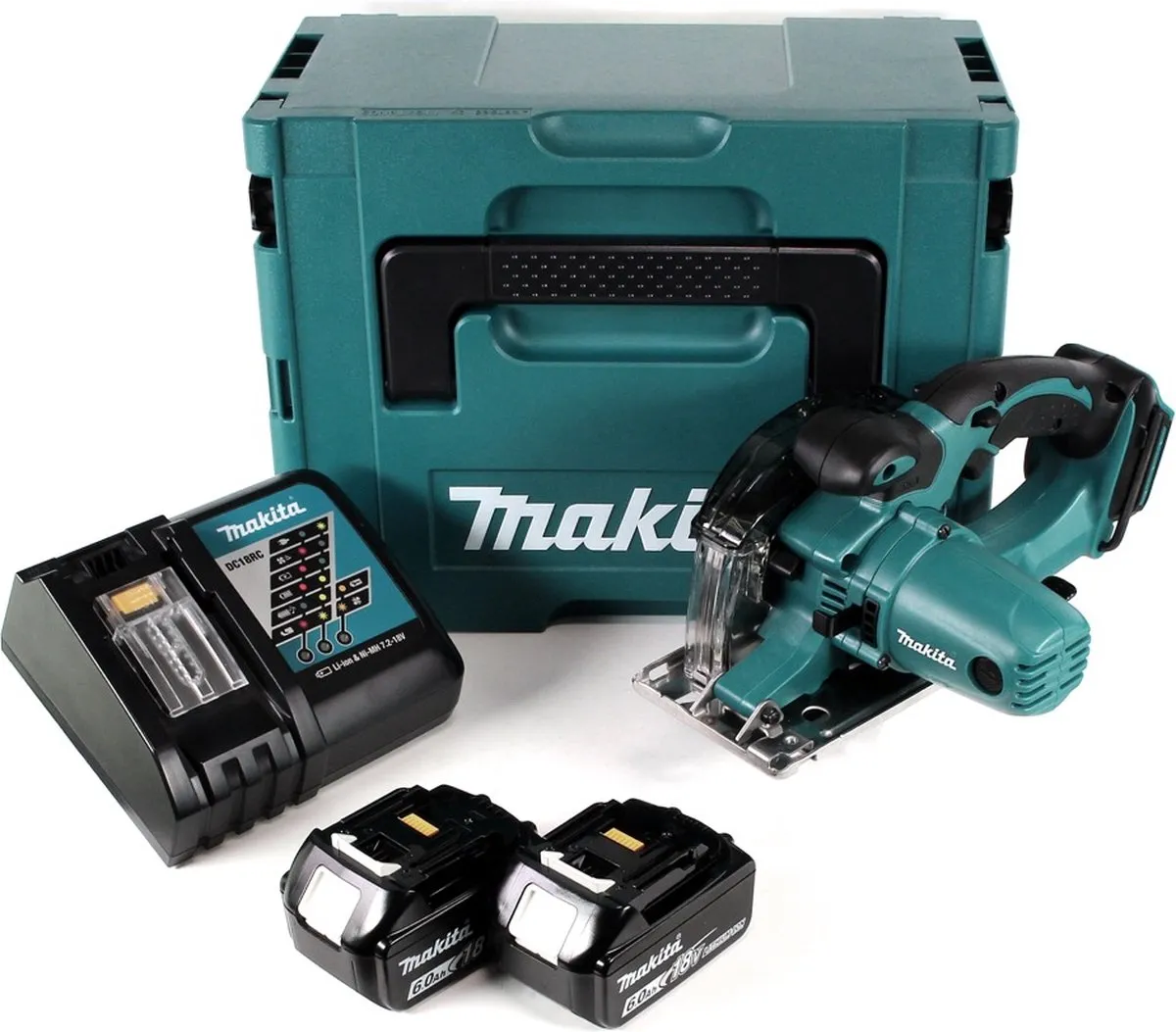 Makita DCS 552 RGJ 18V Accu Metalen Handcirkelzaag 136mm - 2x 6,0Ah + Lader + Veiligheidsbril - afbeelding 4 van 5