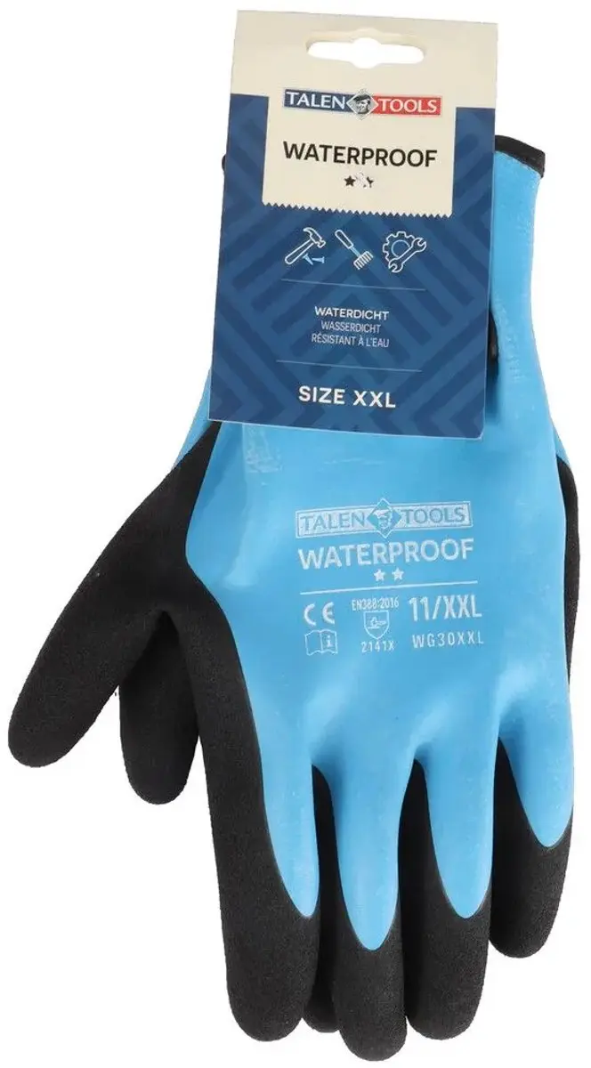 Talen Tools Werkhandschoenen XXL - Waterbestendig - Blauw