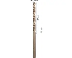 Bosch PRO HSS-Co Boormachine 4,4x47x80mm - Roestvrij staal