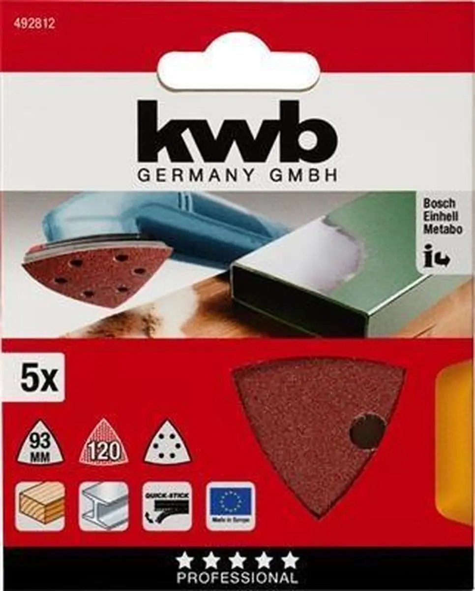 KWB Schuurschijf Delta 93x93mm Korrel 120