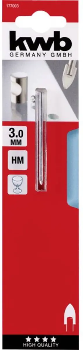 KWB Glasboor 3mm HM - Metaal/Keramiek/Glazuur