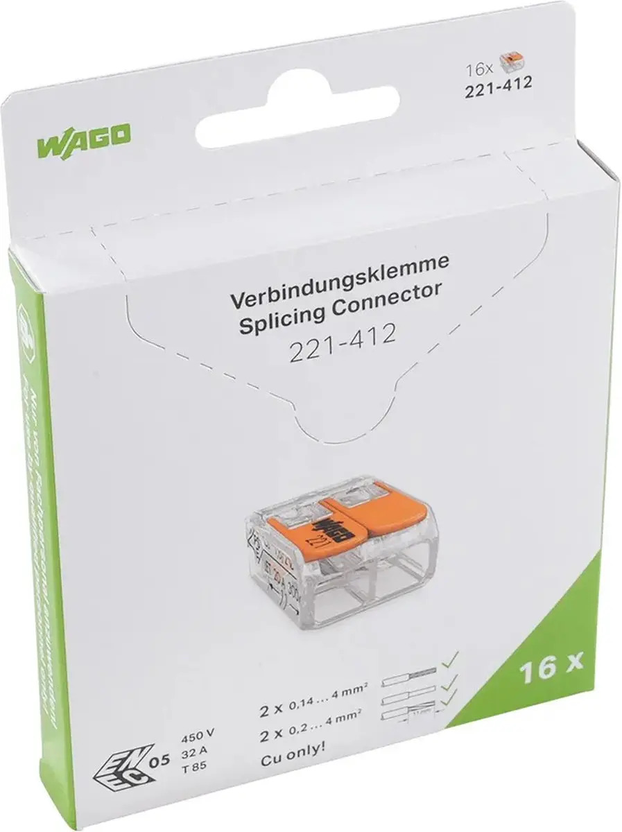 WAGO 211-412 Verbindingsklem 2-voudig