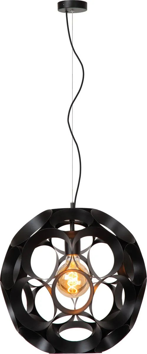 Lucide HANNELORE Hanglamp Ø40cm - 1xE27 - Zwart