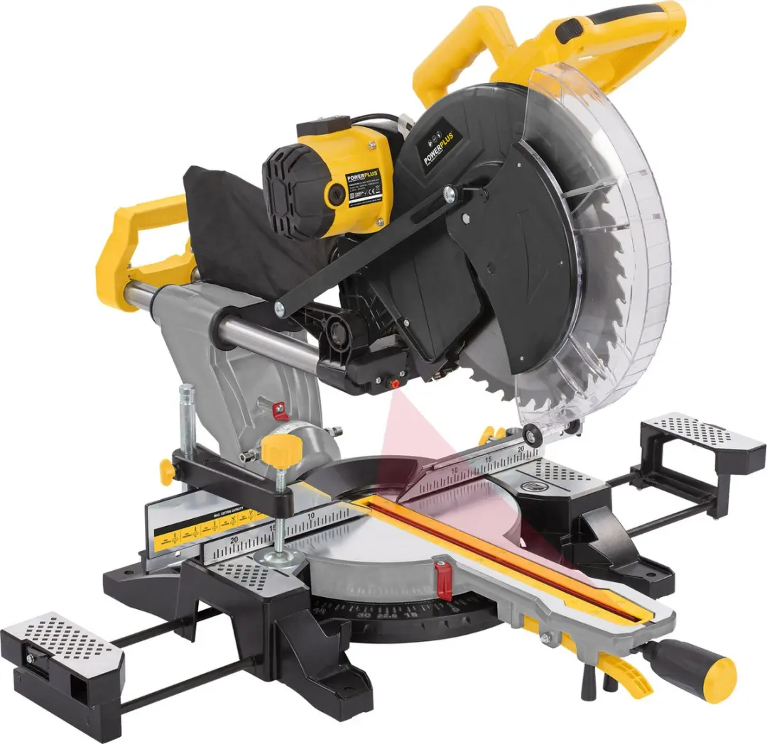 Powerplus POWX075751DB Elektrische Verstekzaag 1800W - Ø305mm - met 2 acc