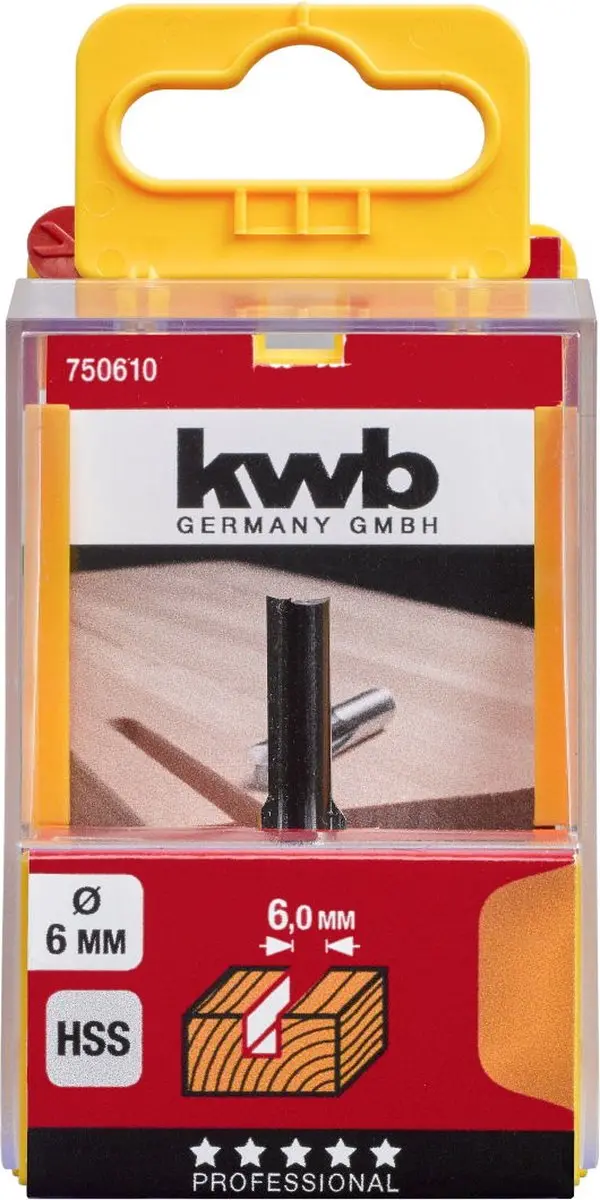 KWB Gleuffrees Schacht 8mm HM Vingerfrees 6mm