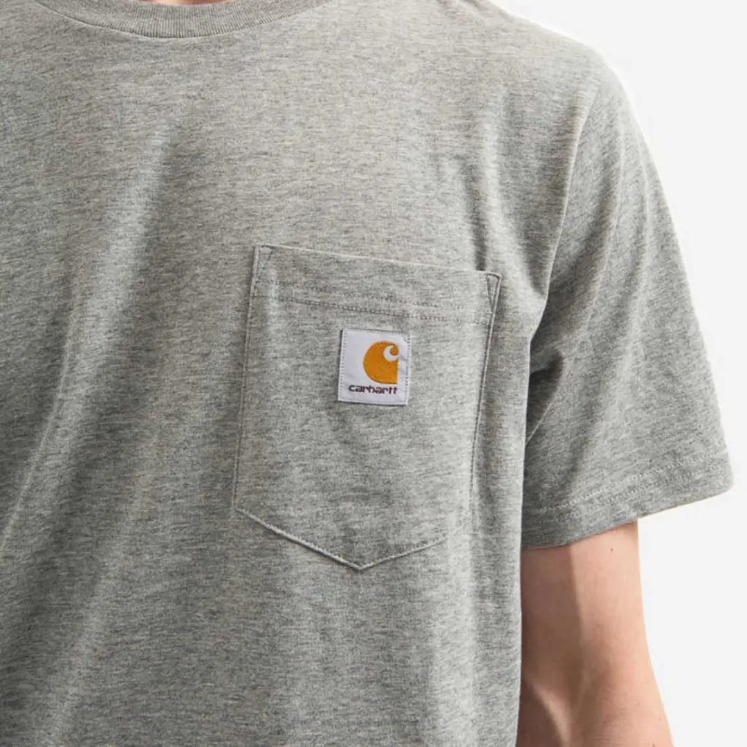 Carhartt K87 Pocket T-Shirt Heren - XS - Heather Grey