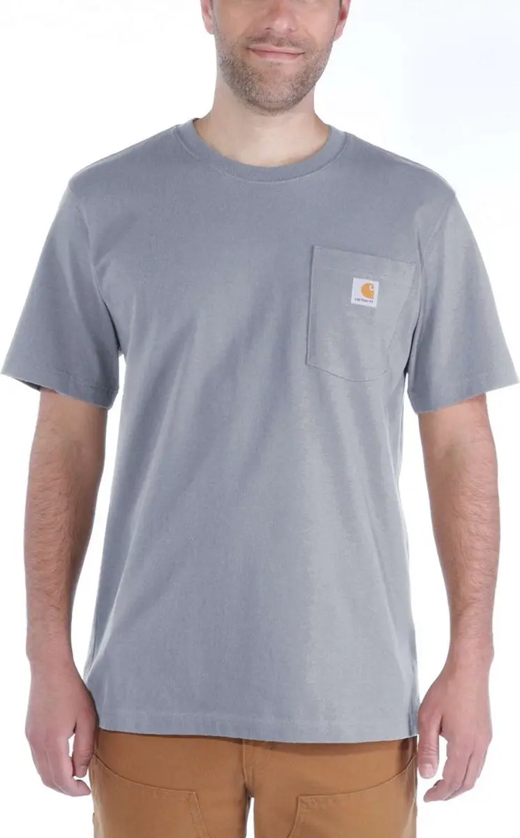 Carhartt K87 Pocket T-Shirt Heren - XS - Heather Grey