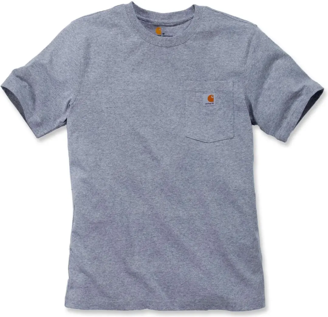 Carhartt K87 Pocket T-Shirt Heren - XS - Heather Grey - afbeelding 6 van 6
