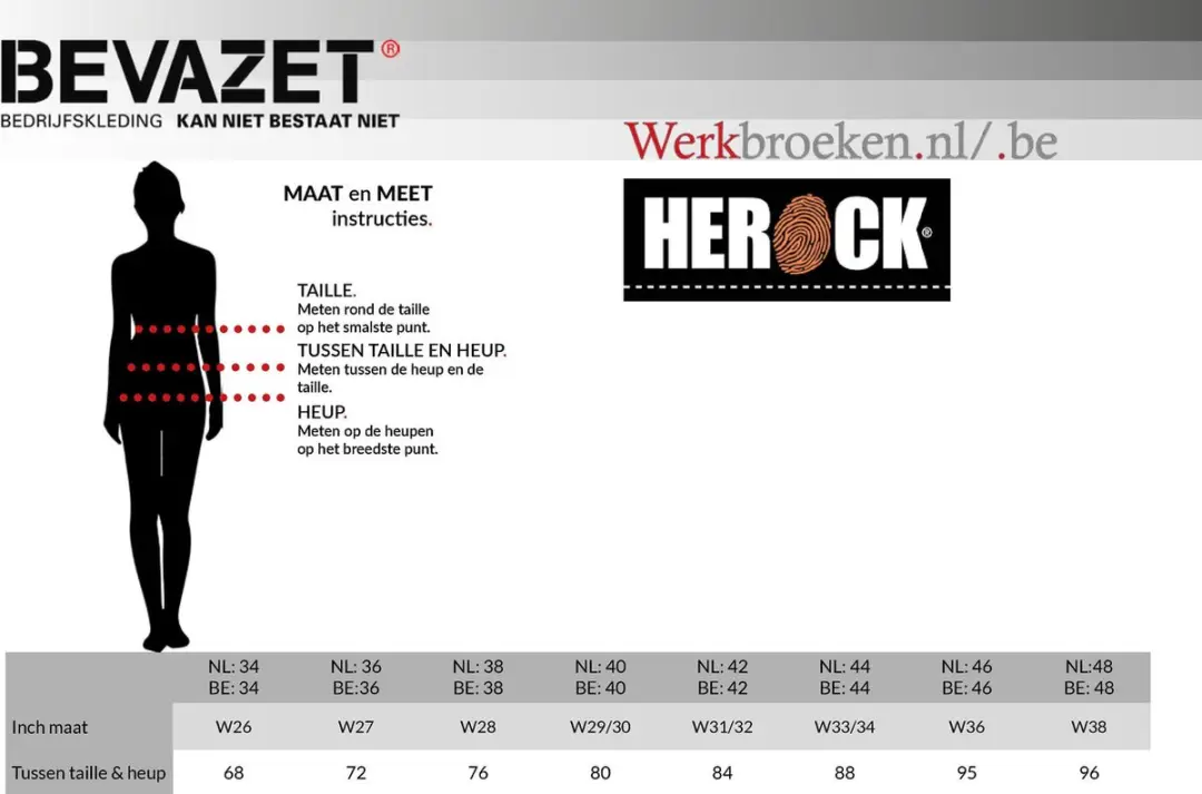 Herock Athena Dames Werkbroek 0901 - Zwart
