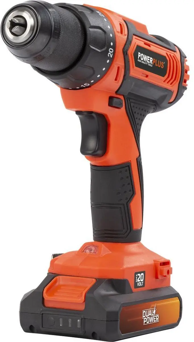 Powerplus POWDP15300 Accuboormachine 20V - 2 snelheden - 30mm hout