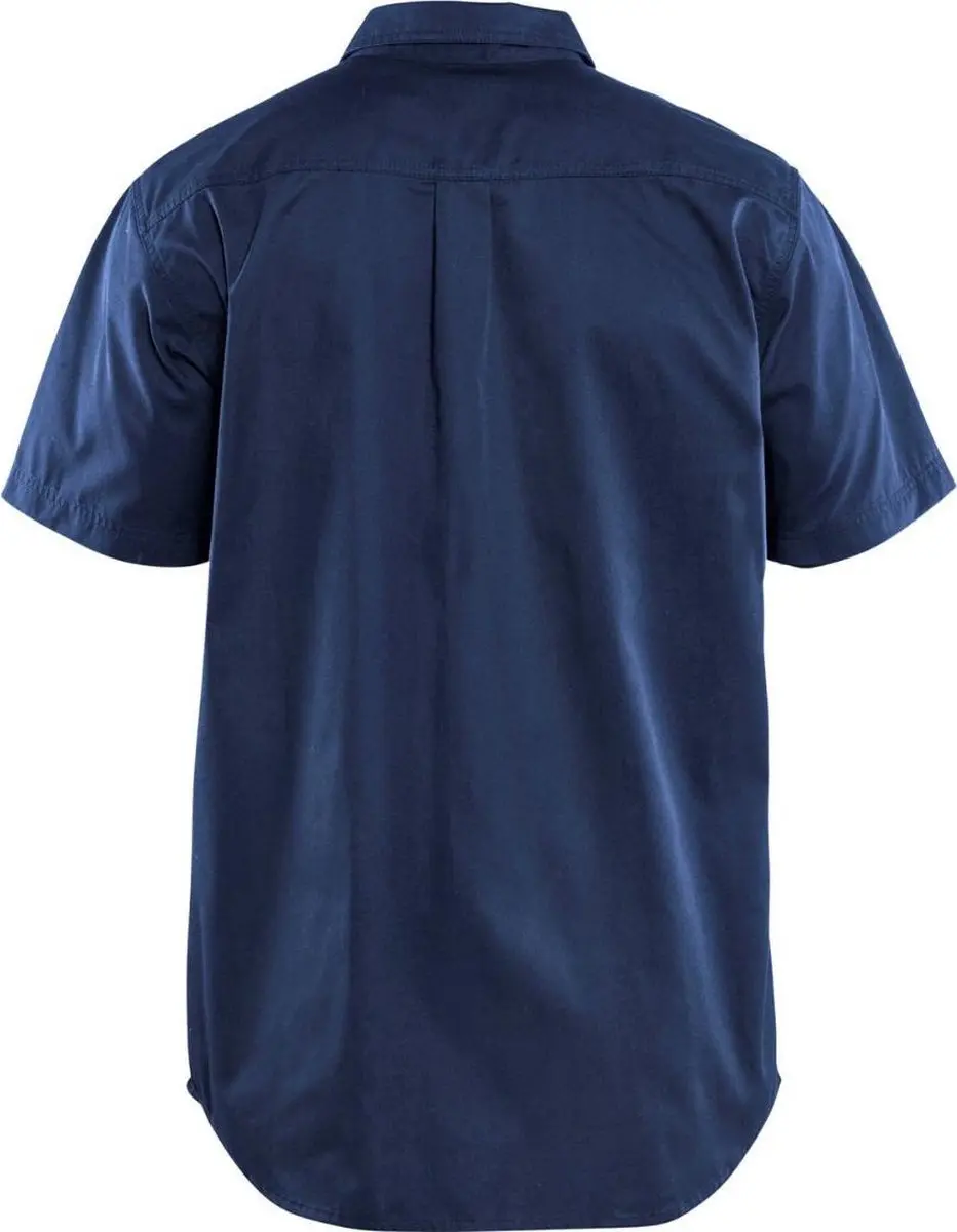 Blåkläder 3296 Werkoverhemd Korte Mouw - L - Marineblauw
