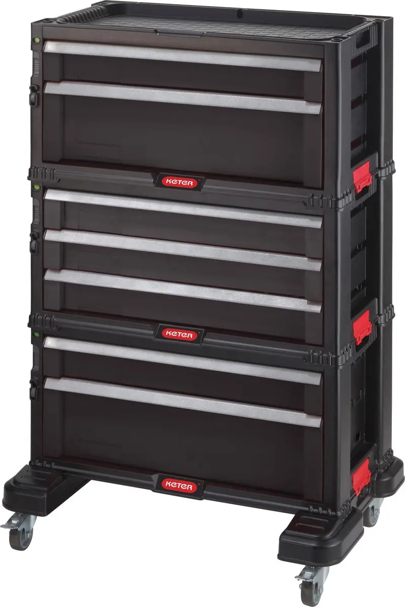 Keter Module Ladekast 7 Lades - 59,9x37,8x59,9cm Zwart