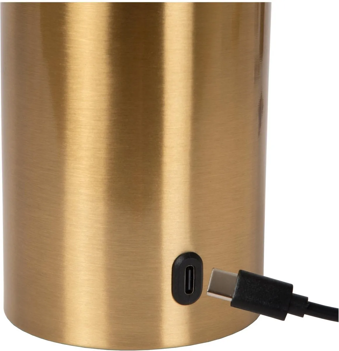 Lucide VIVO Oplaadbare Tafellamp Ø8cm - Mat Goud/Messing