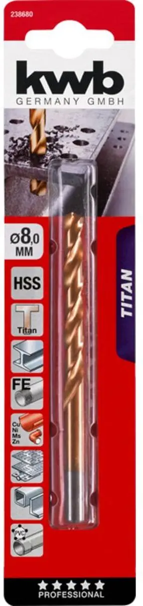 KWB Metaal-spiraalboor 8mm - 1 Stuk