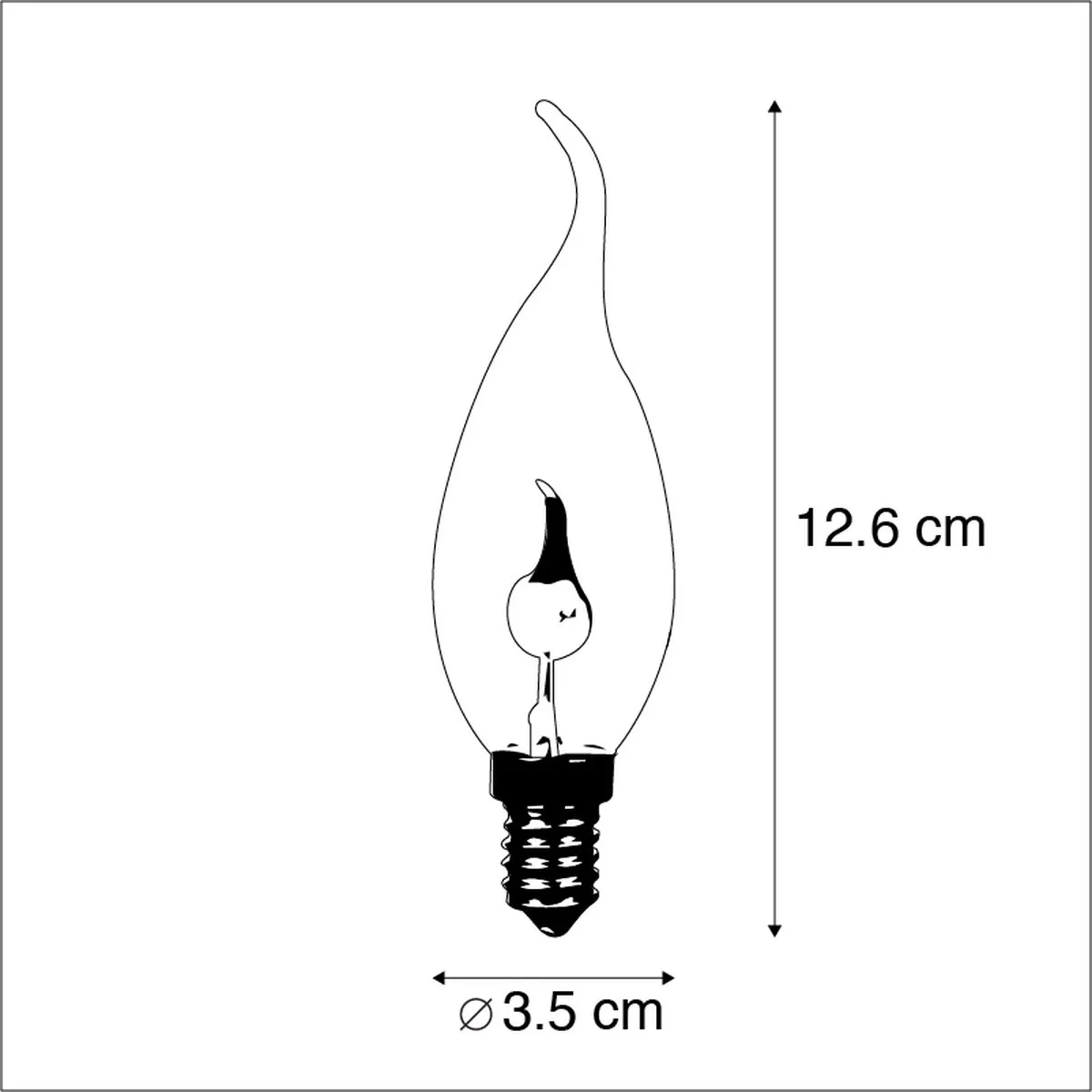 Calex LED Kaarslamp BXS35 E14 3W - Warm Wit 2000K