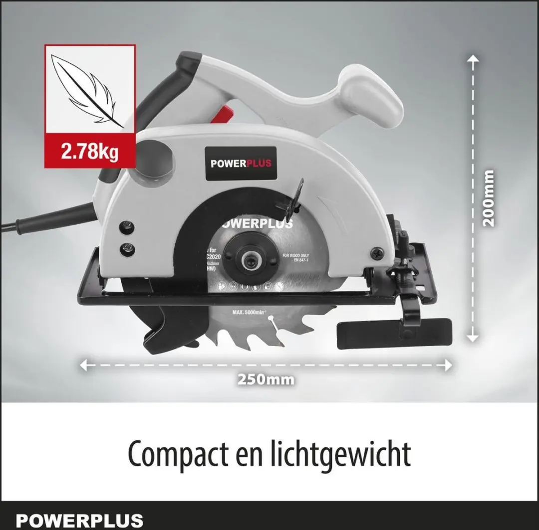 Powerplus POWC2020 Elektrische Cirkelzaag 800W - Ø140mm