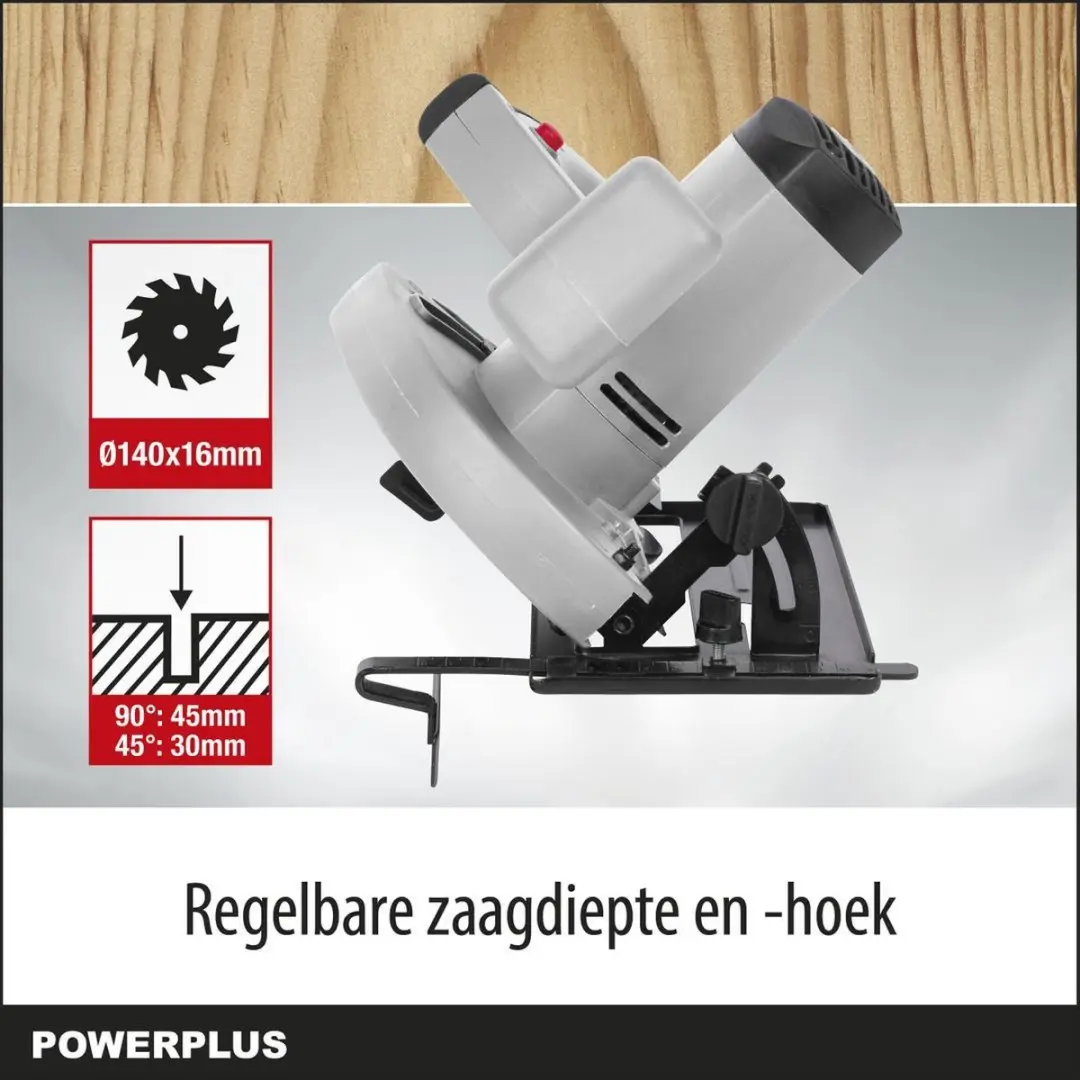 Powerplus POWC2020 Elektrische Cirkelzaag 800W - Ø140mm