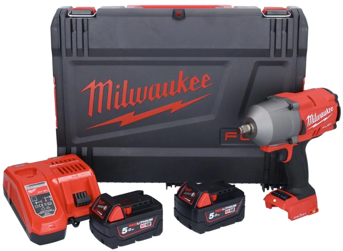 Milwaukee M18 ONEFHIWF12-502X Slagmoersleutel - 1898Nm - 1/2" - 2x 5.0Ah