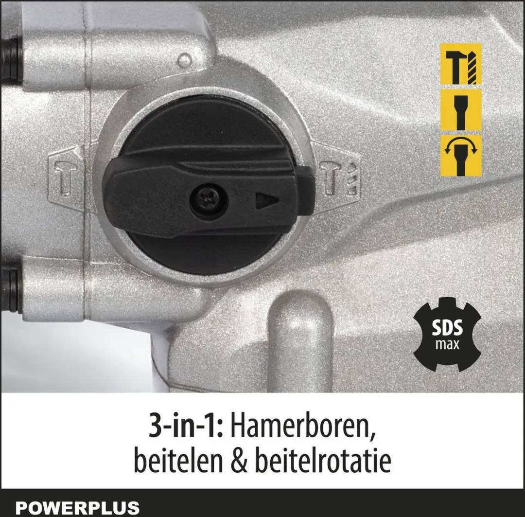 Powerplus POWX1179 Boorhamer 1600W - SDS max - 9J - afbeelding 6 van 6