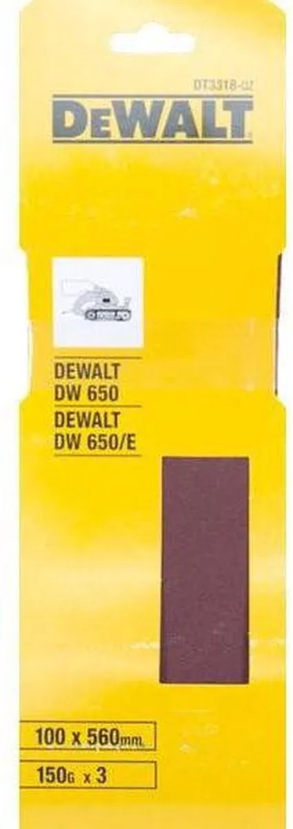 DeWalt DT3318 P150 Schuurband 100x560mm - 3 Stuks
